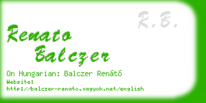 renato balczer business card